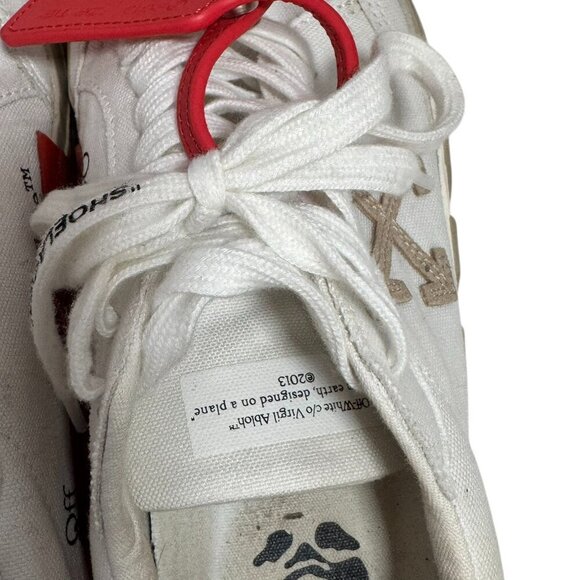 Off-White Vulcanized Vulc Low Sneakers Size 41 Women's 10 Men's 8-8.5 w Dustbag - Picture 5 of 12